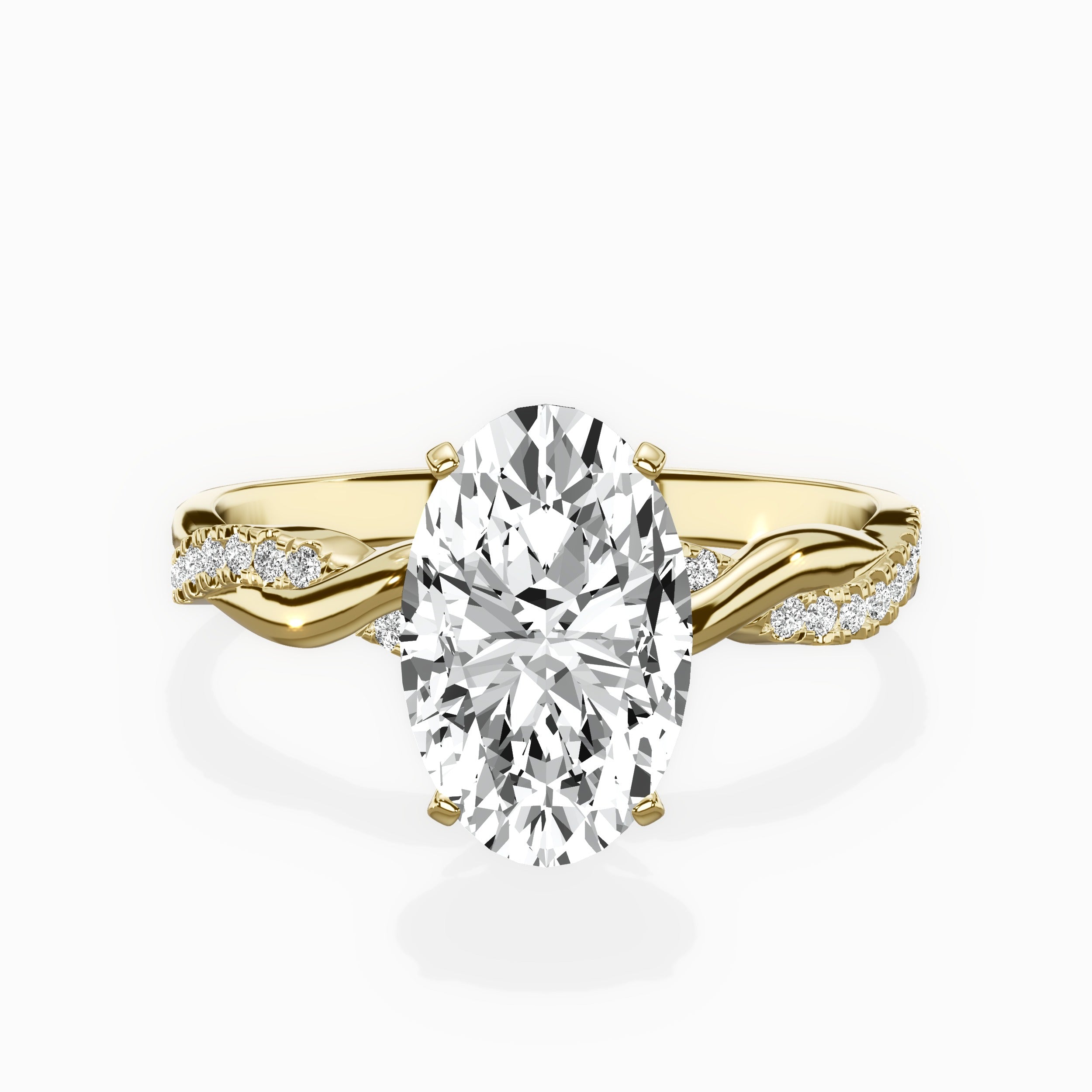Intertwined Solitaire Engagement Ring
