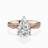 Intertwined Solitaire Engagement Ring