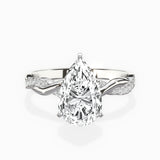 Intertwined Solitaire Engagement Ring