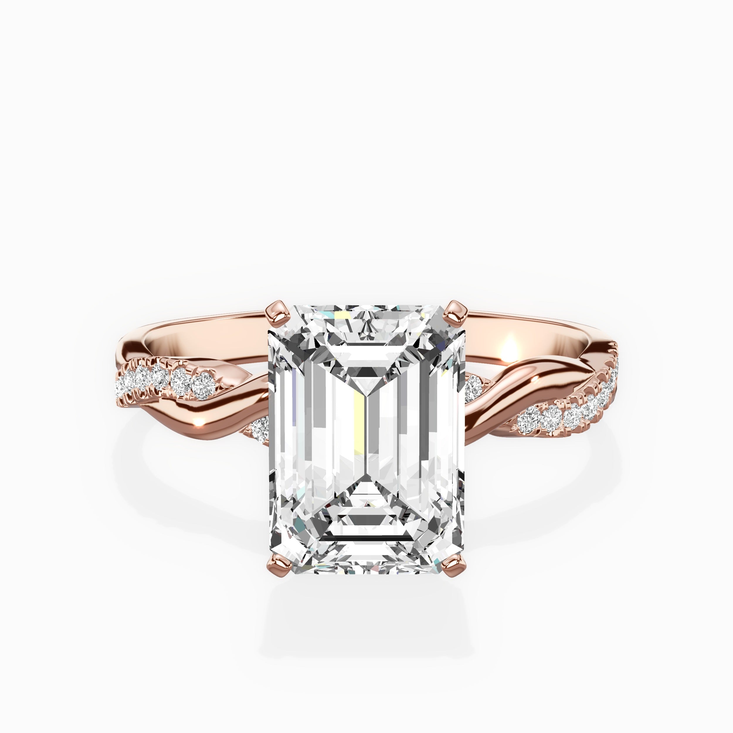 Intertwined Solitaire Engagement Ring