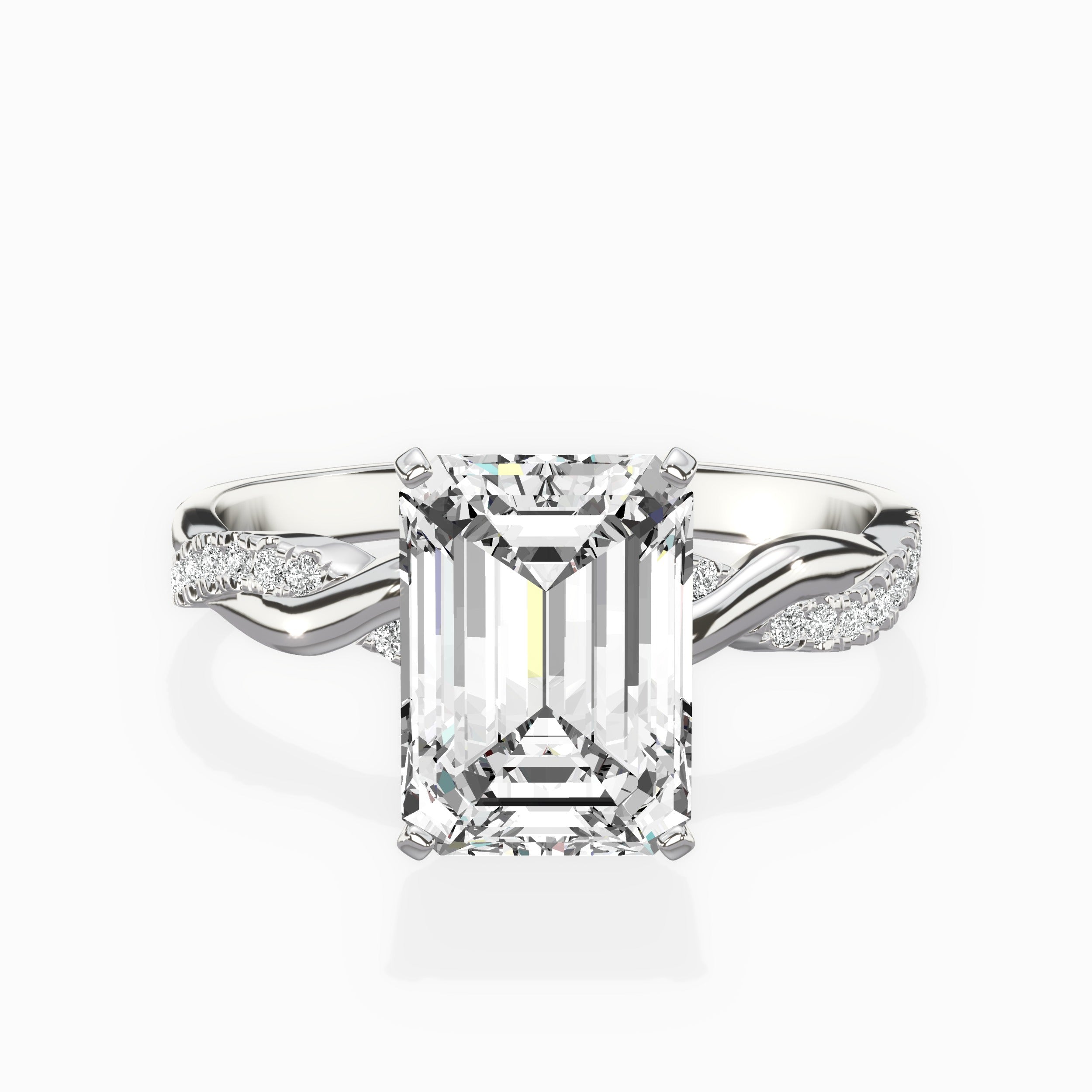 Intertwined Solitaire Engagement Ring