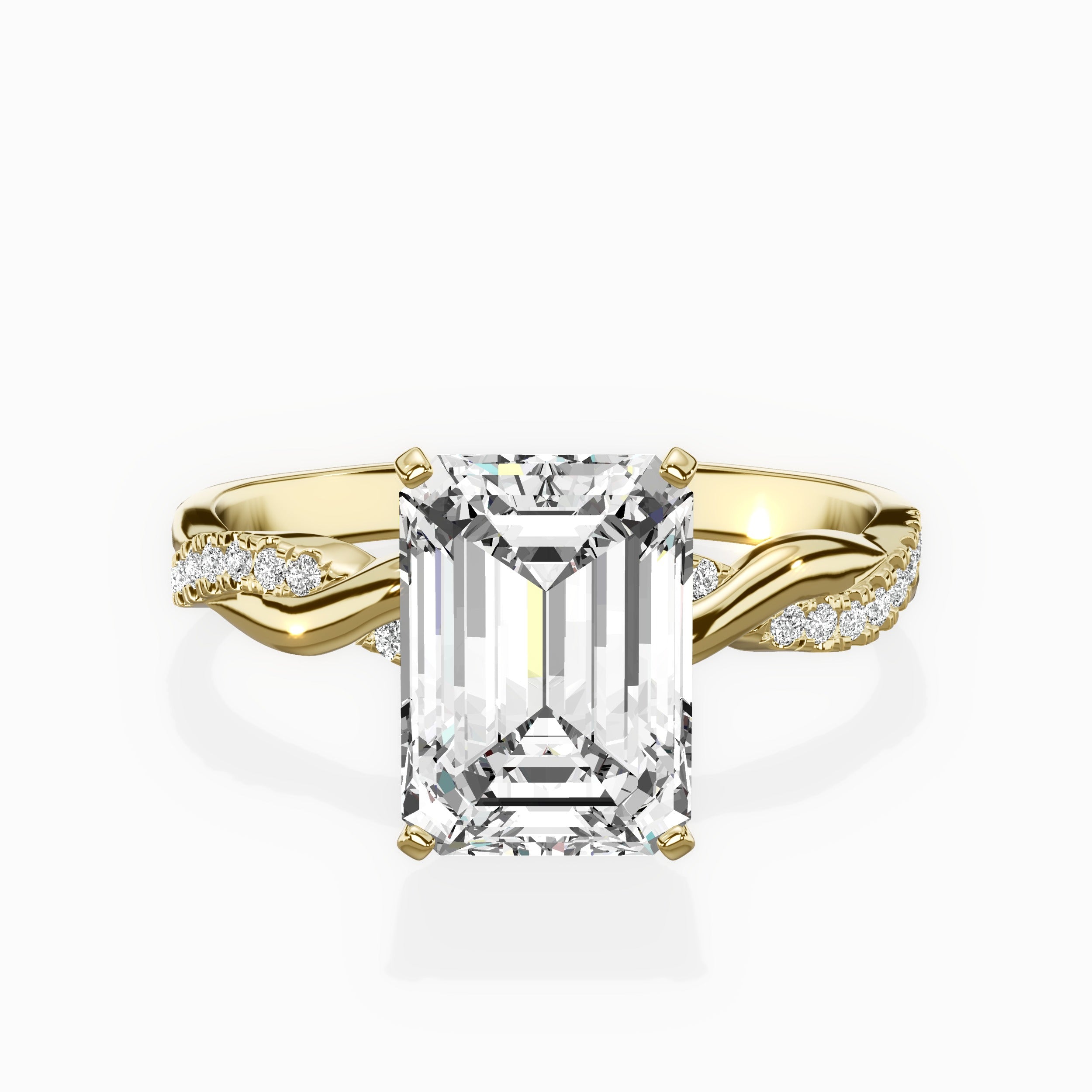 Intertwined Solitaire Engagement Ring