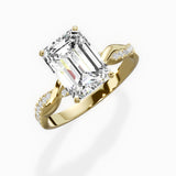 Intertwined Solitaire Engagement Ring