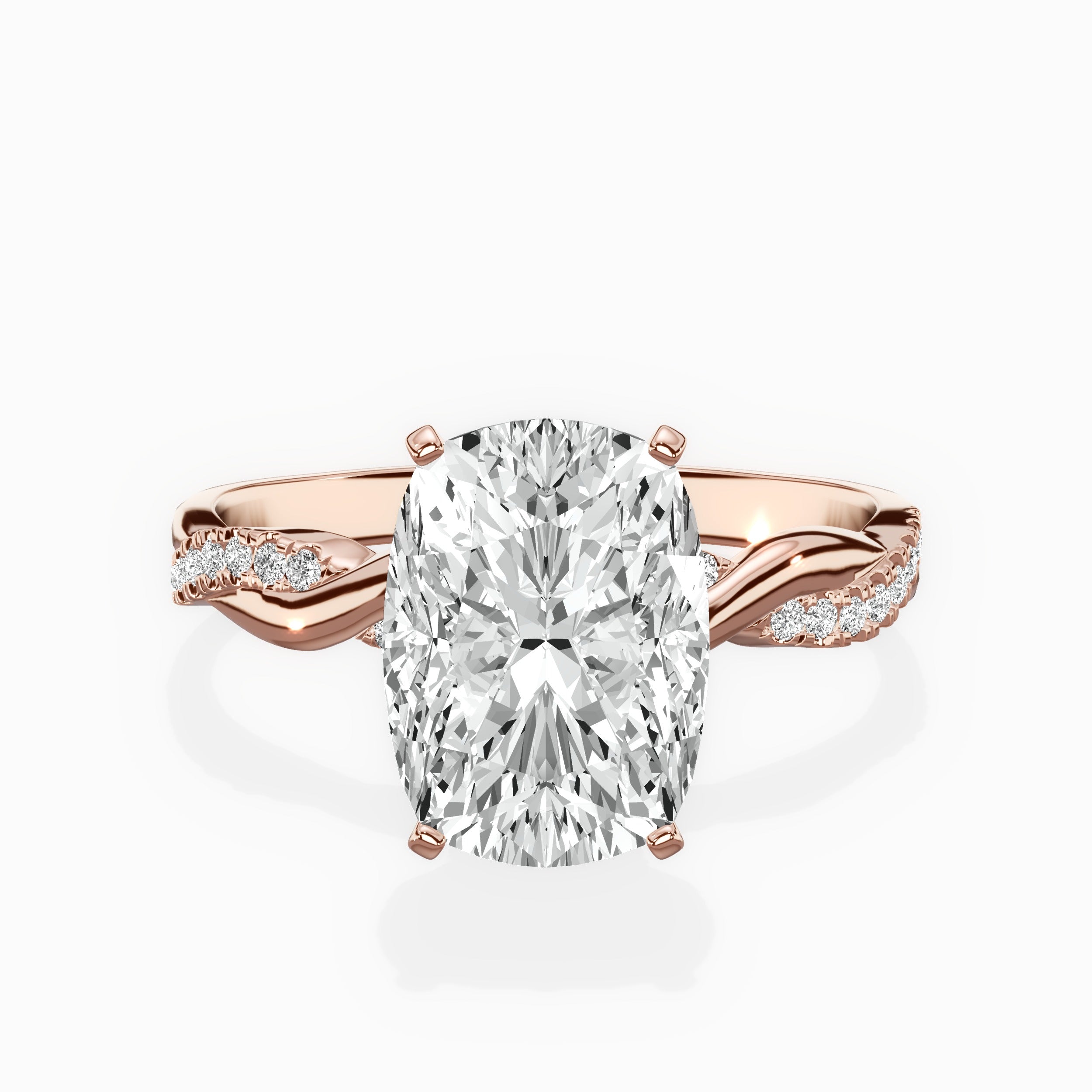 Intertwined Solitaire Engagement Ring