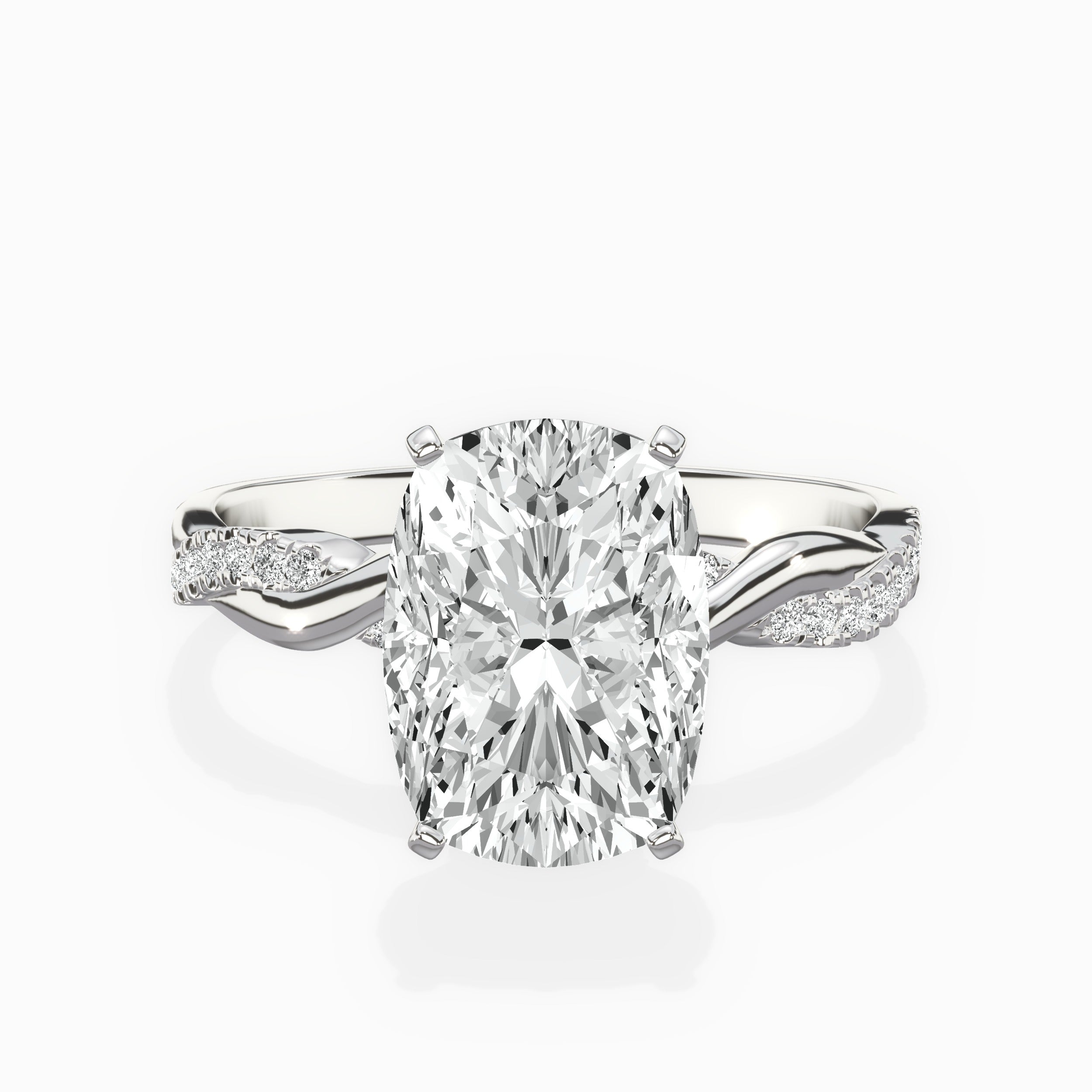 Intertwined Solitaire Engagement Ring