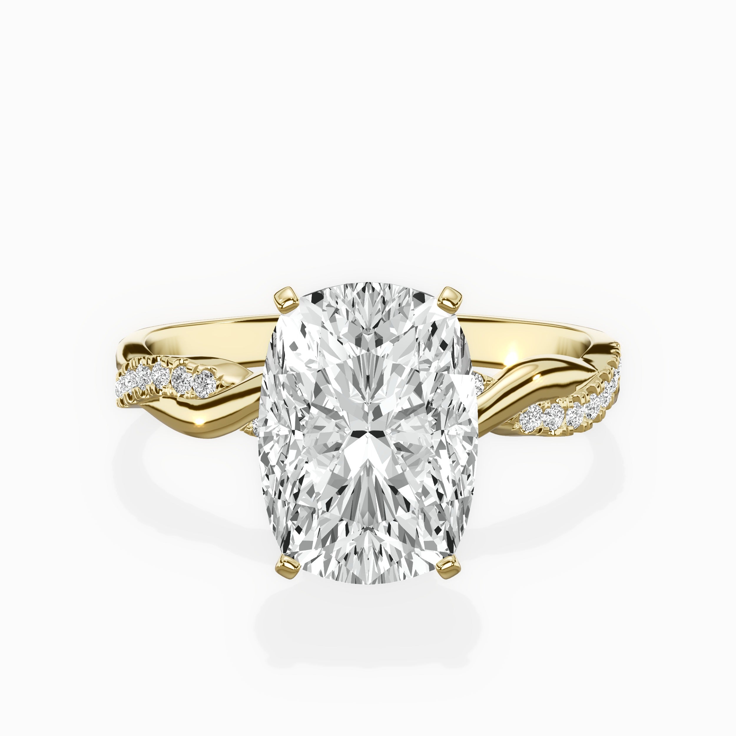 Intertwined Solitaire Engagement Ring