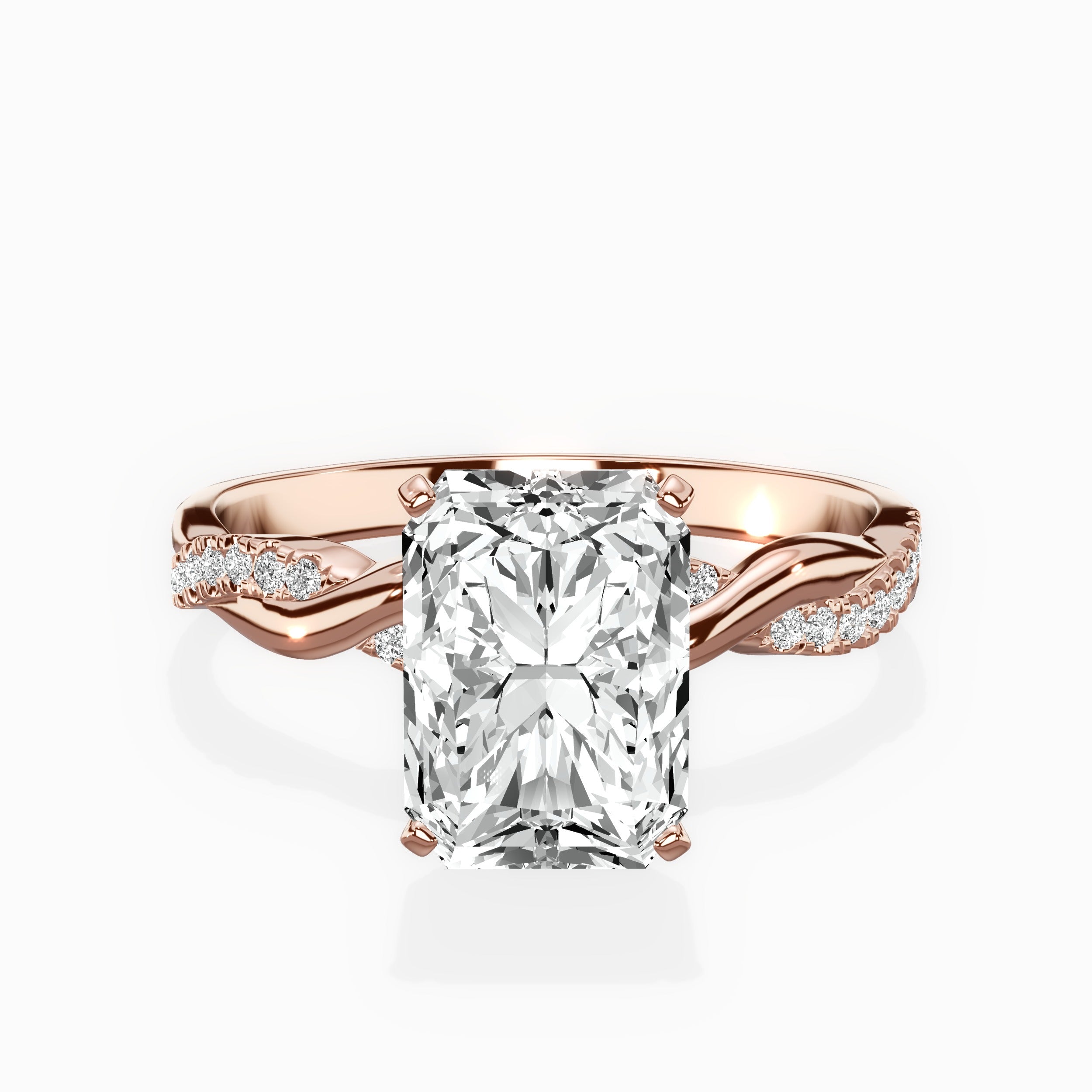 Intertwined Solitaire Engagement Ring