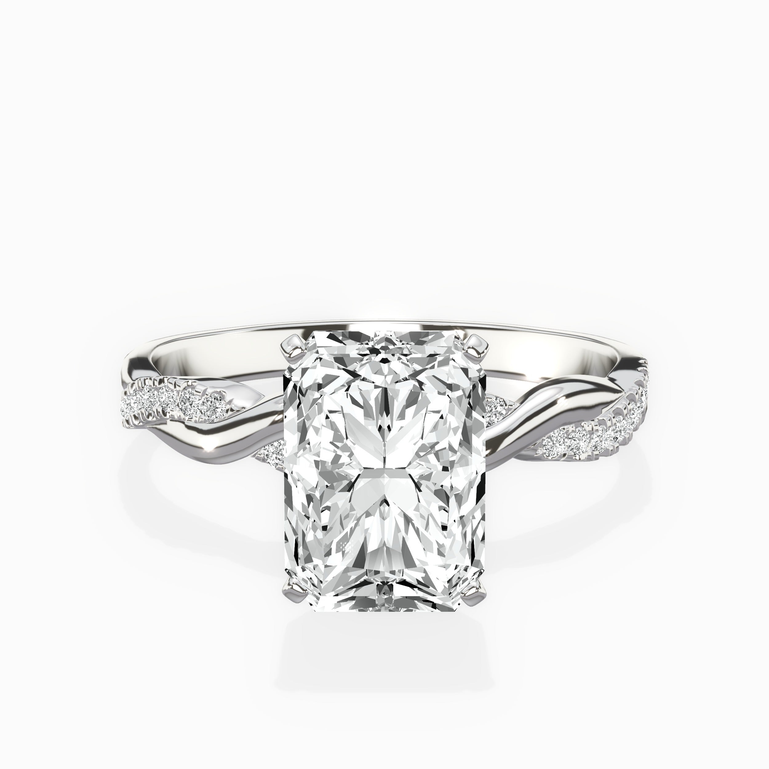 Intertwined Solitaire Engagement Ring