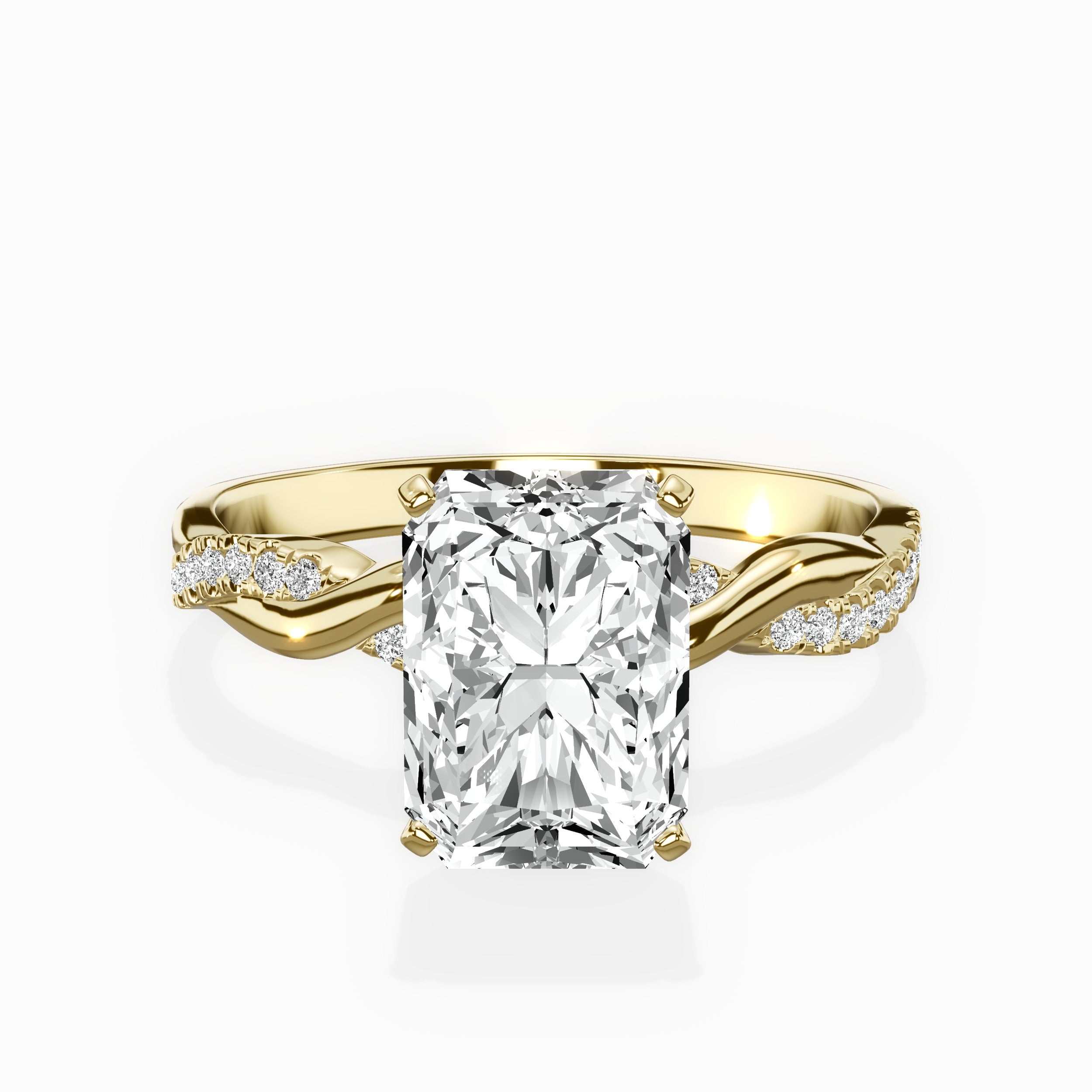 Intertwined Solitaire Engagement Ring