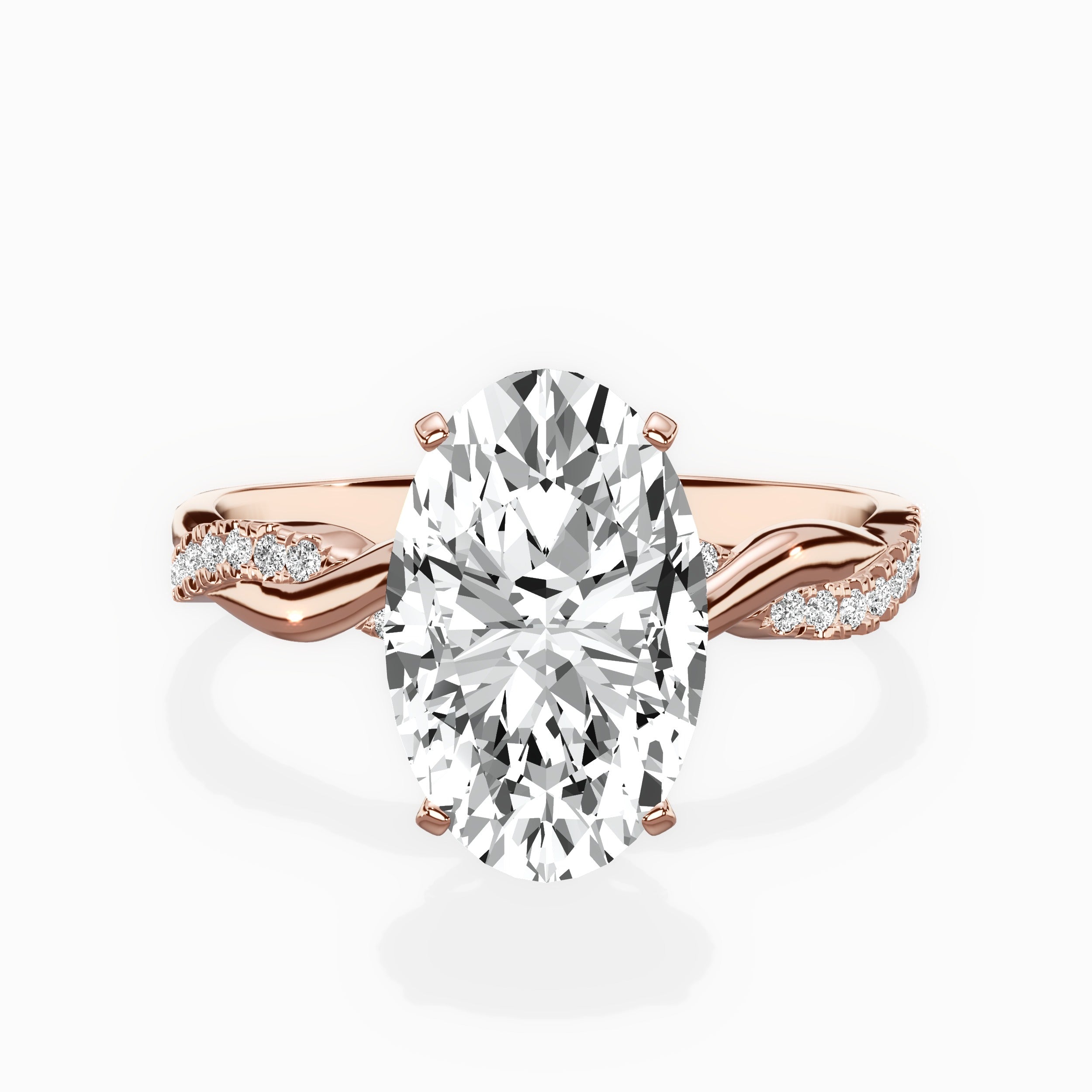 Intertwined Solitaire Engagement Ring