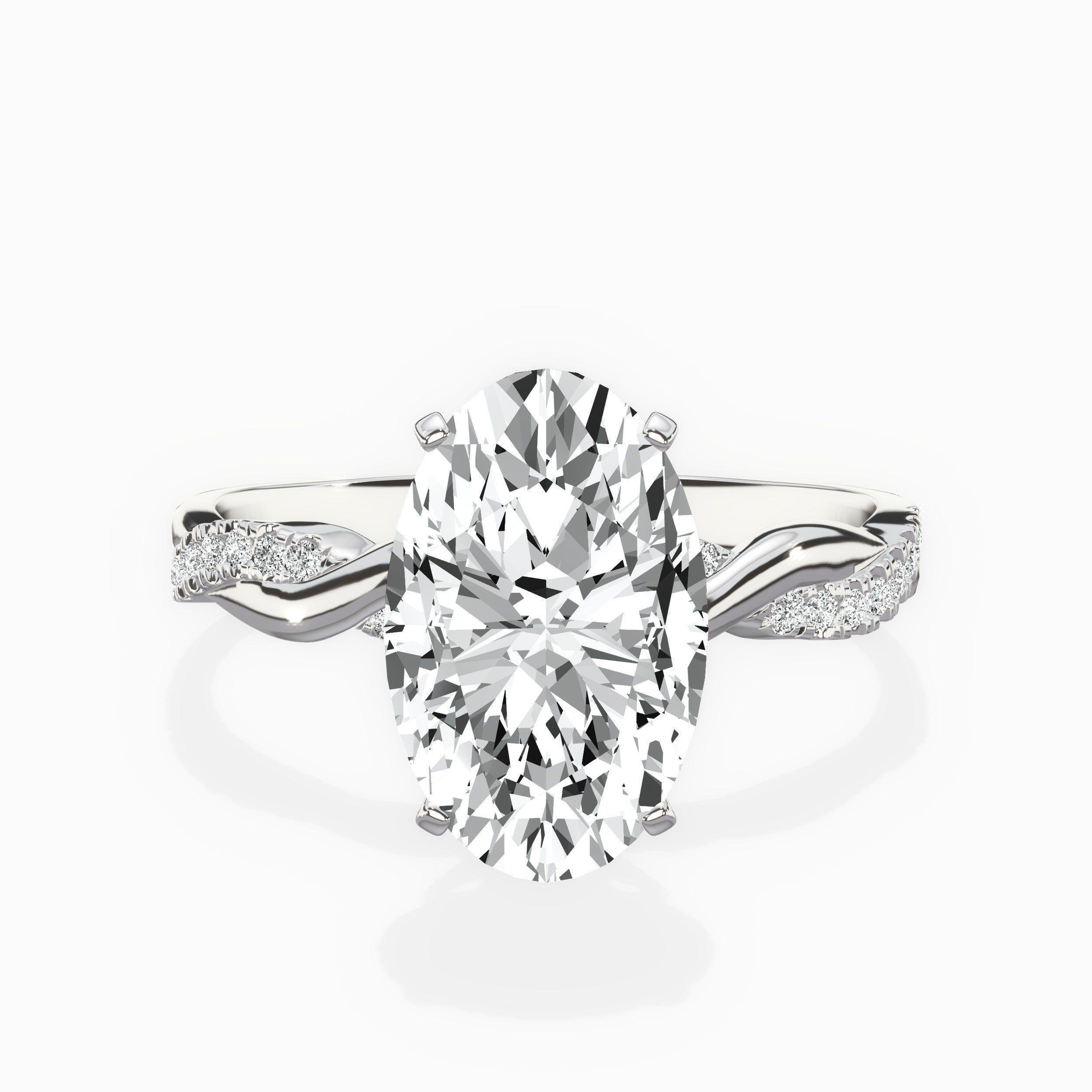 Intertwined Solitaire Engagement Ring