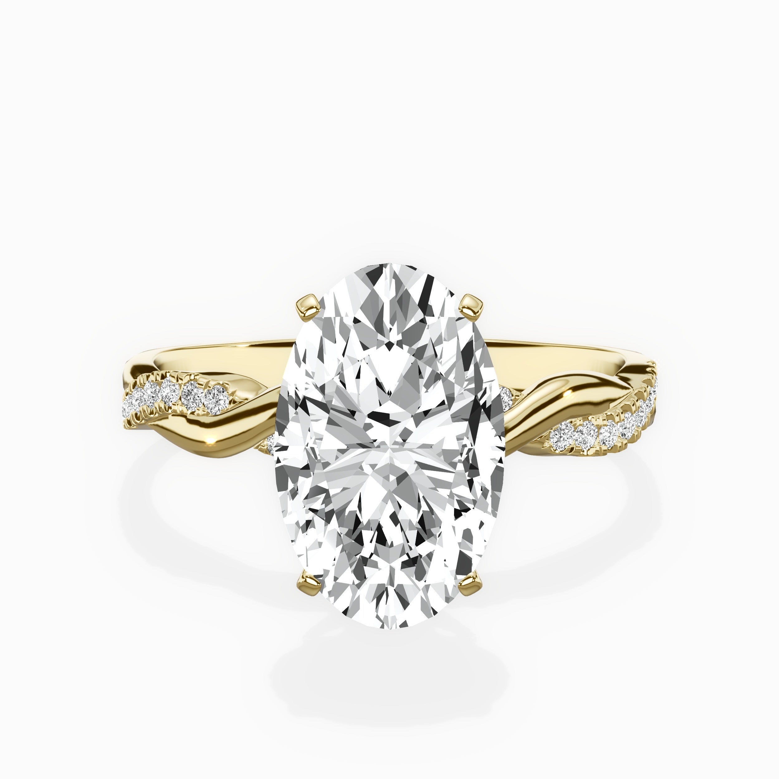 Intertwined Solitaire Engagement Ring