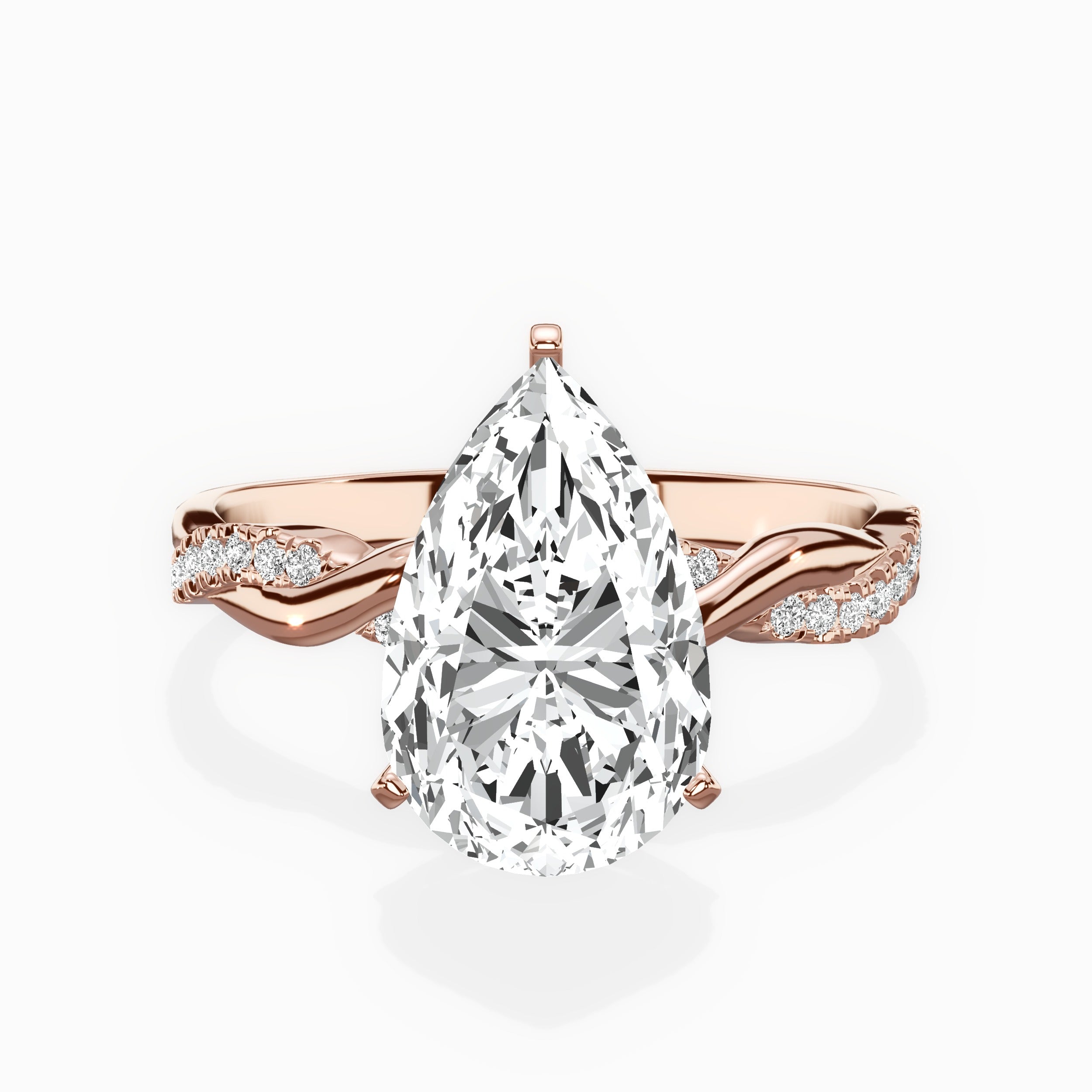 Intertwined Solitaire Engagement Ring