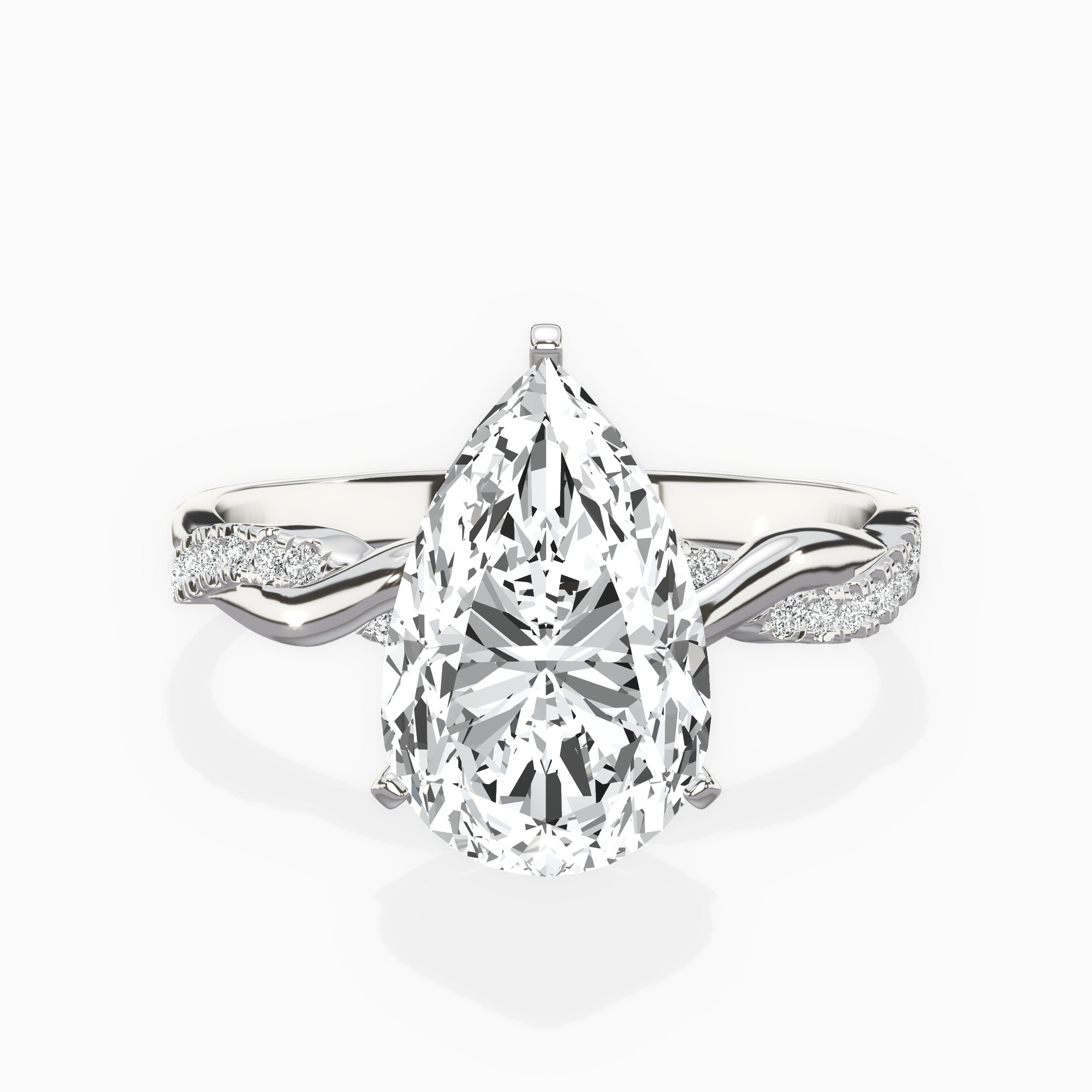 Intertwined Solitaire Engagement Ring