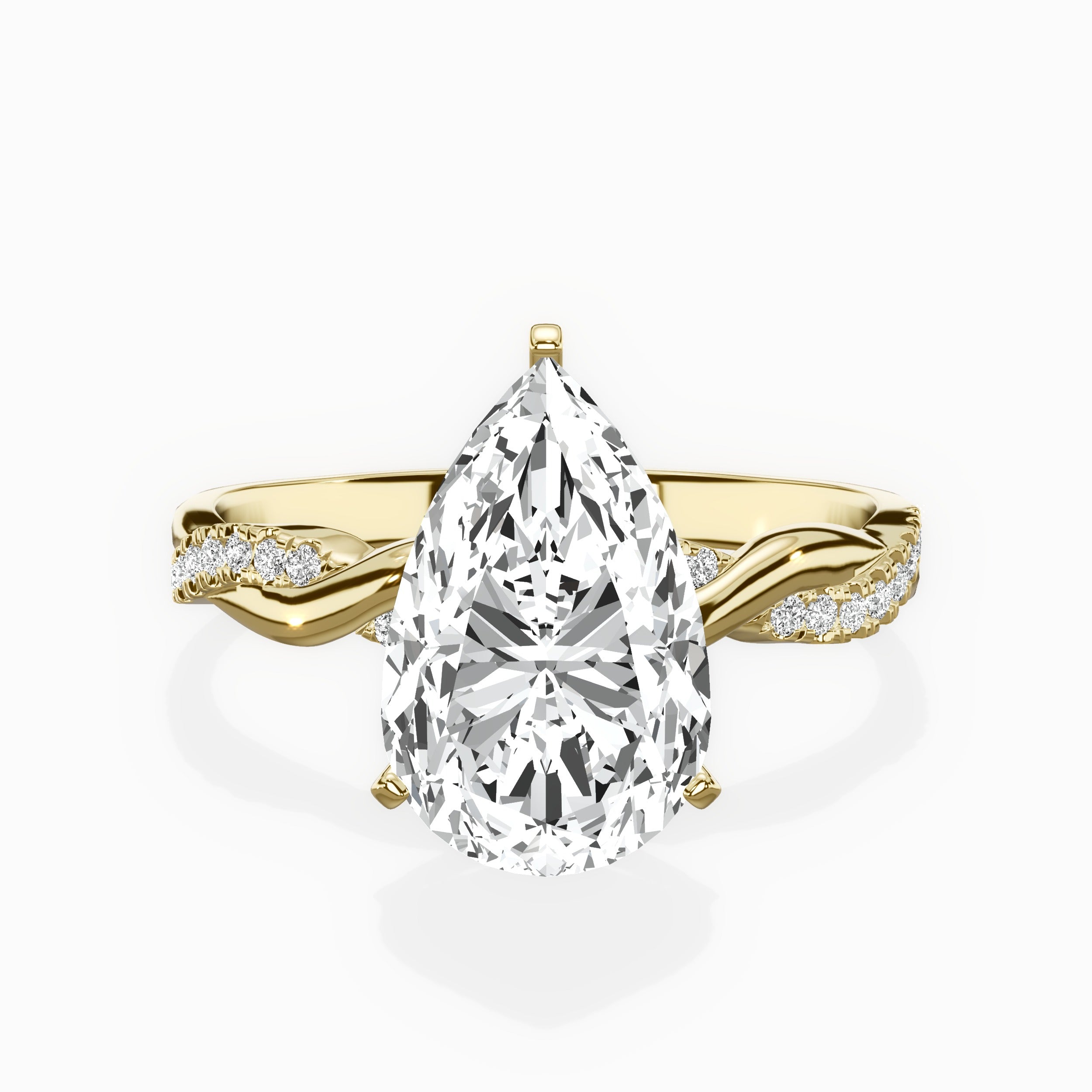 Intertwined Solitaire Engagement Ring