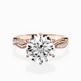 Intertwined Solitaire Engagement Ring