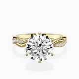 Intertwined Solitaire Engagement Ring