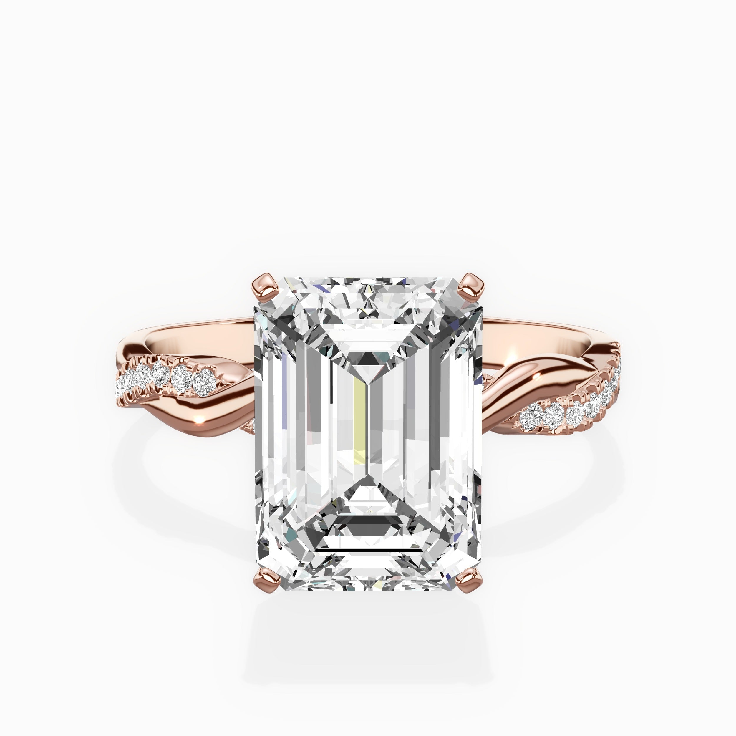 Intertwined Solitaire Engagement Ring