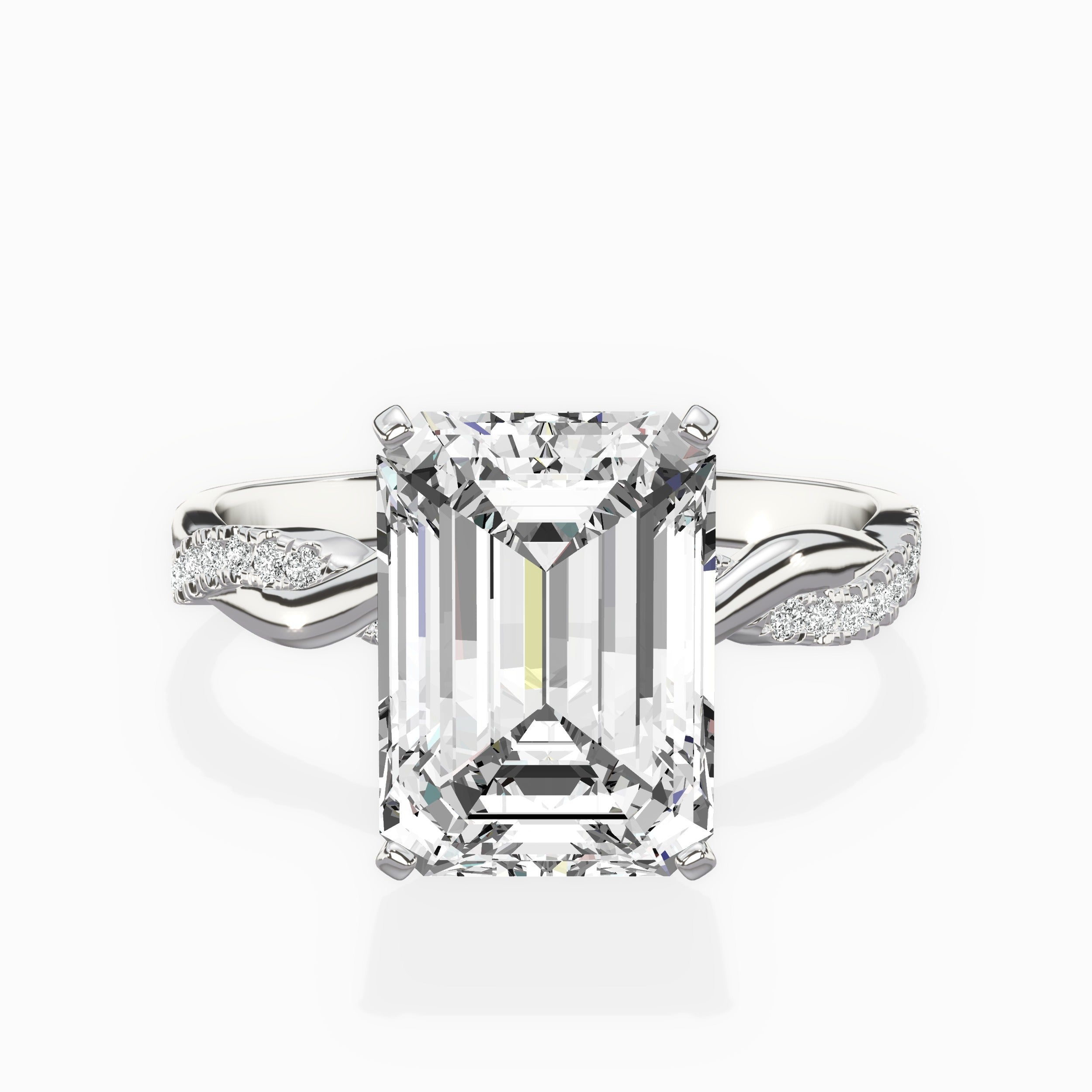 Intertwined Solitaire Engagement Ring