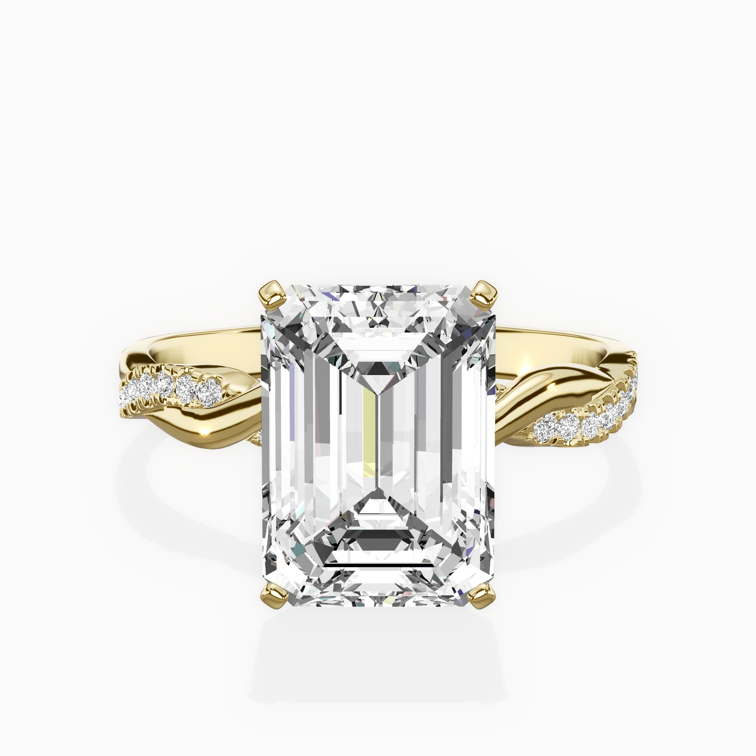 Intertwined Solitaire Engagement Ring