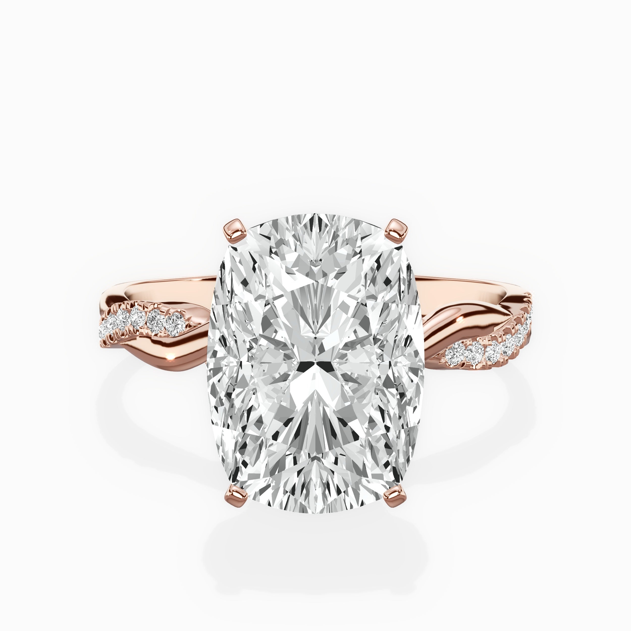 Intertwined Solitaire Engagement Ring