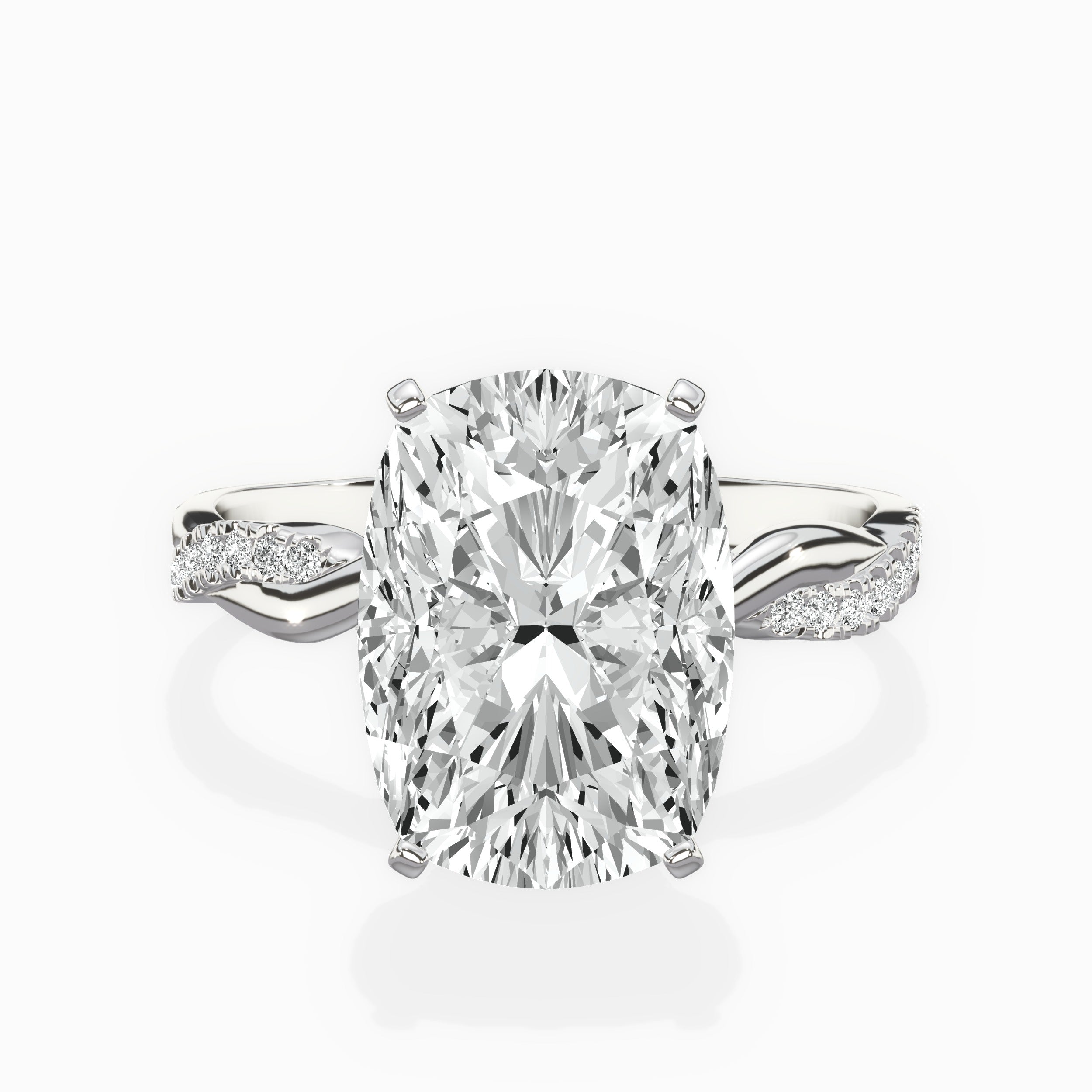 Intertwined Solitaire Engagement Ring