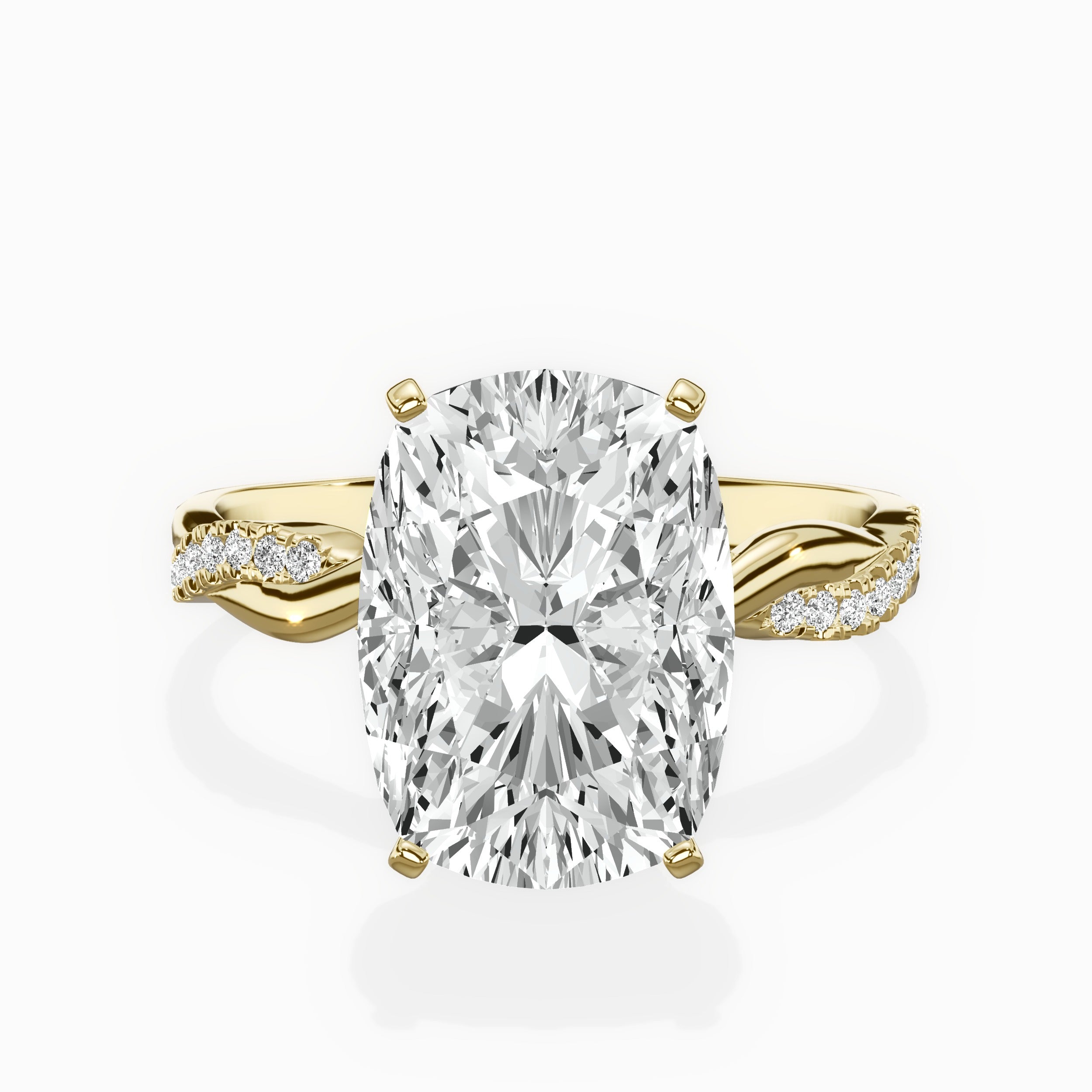 Intertwined Solitaire Engagement Ring