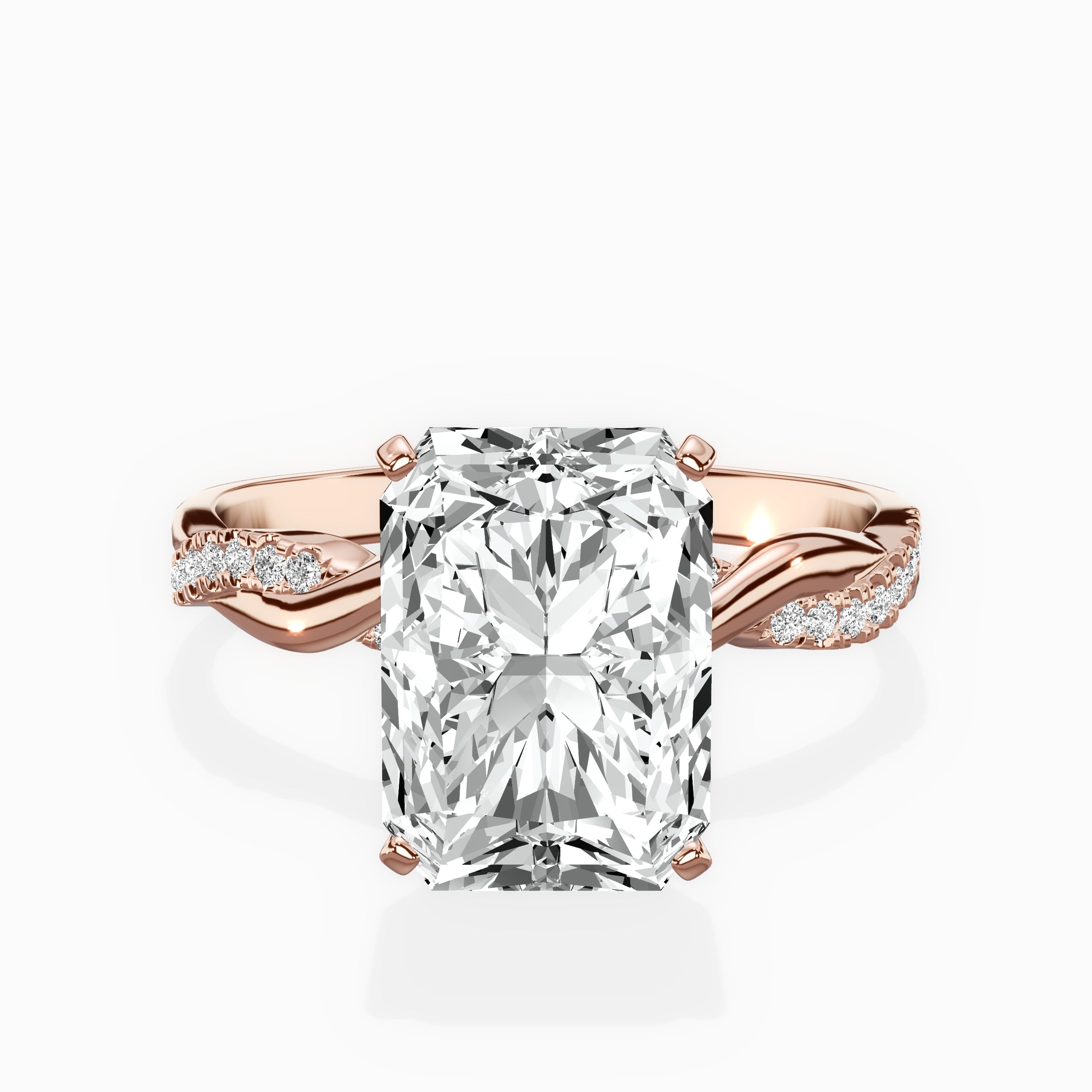 Intertwined Solitaire Engagement Ring