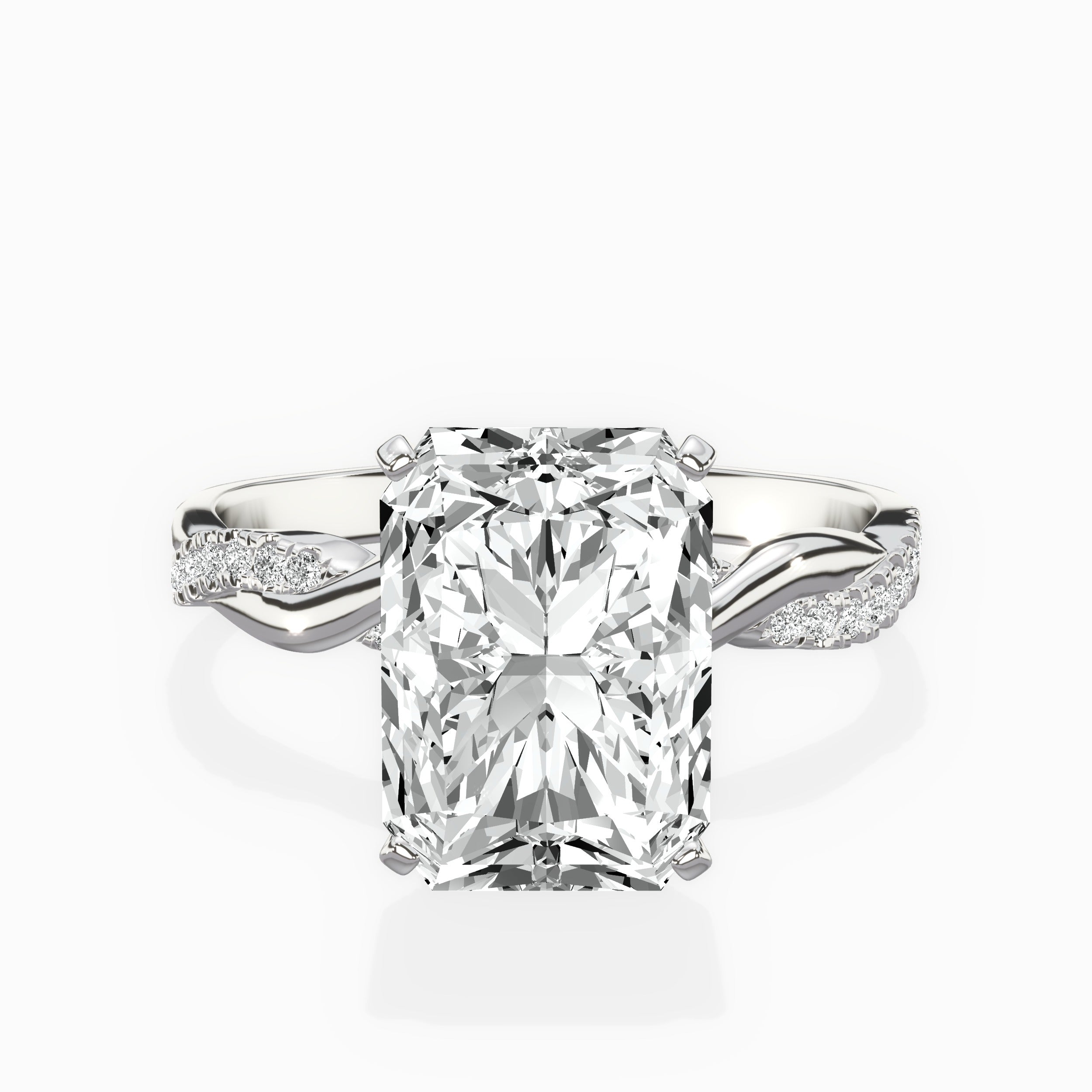 Intertwined Solitaire Engagement Ring