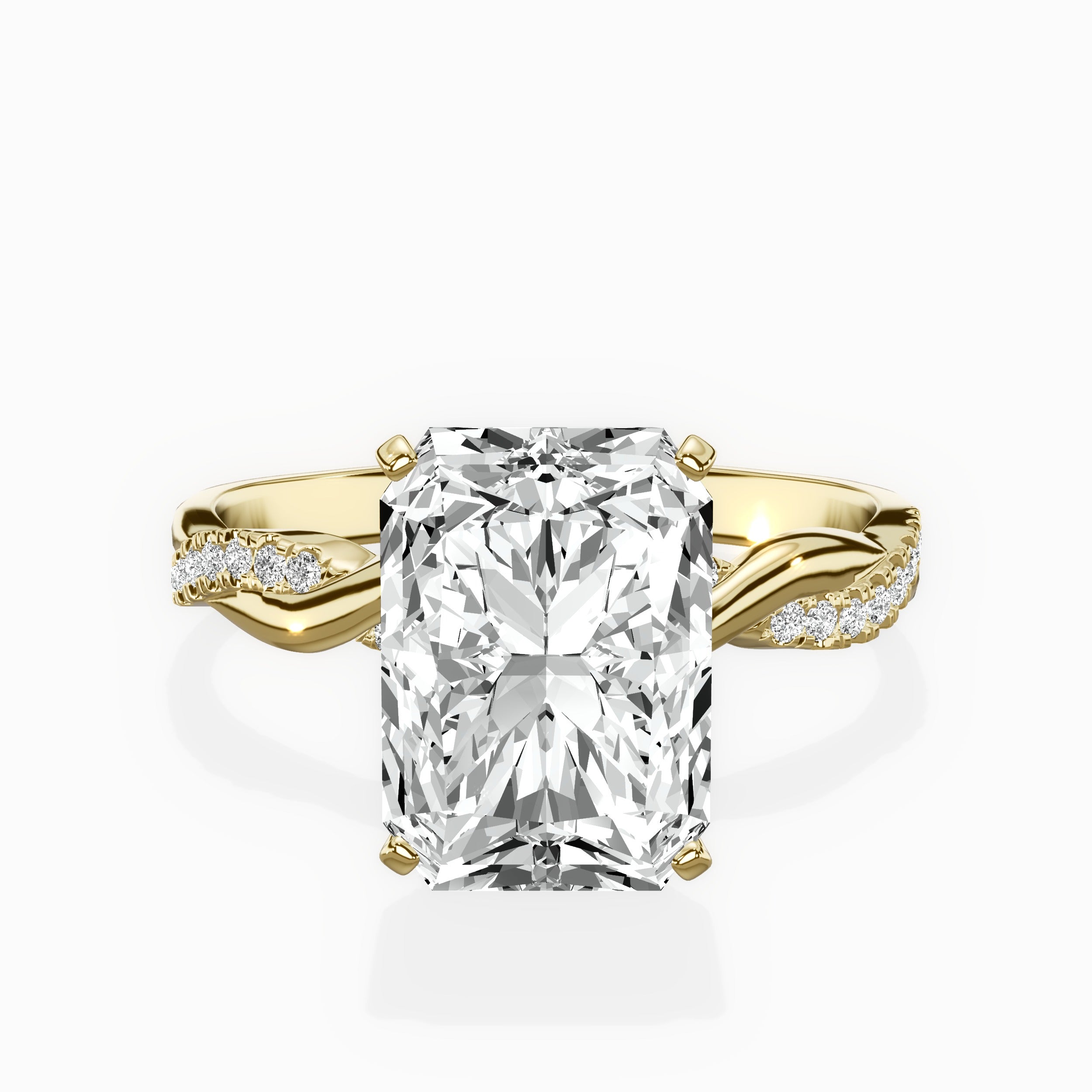 Intertwined Solitaire Engagement Ring