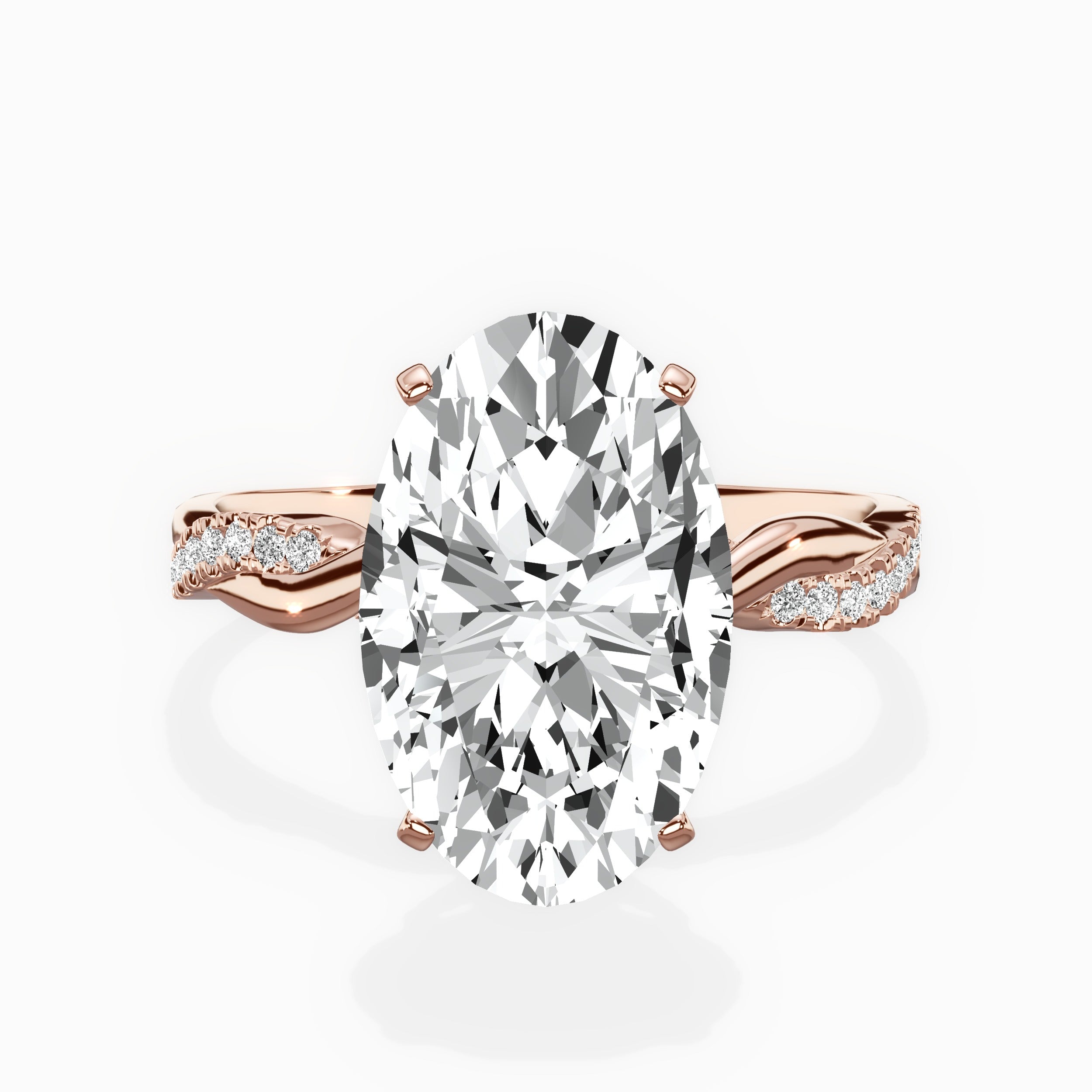 Intertwined Solitaire Engagement Ring