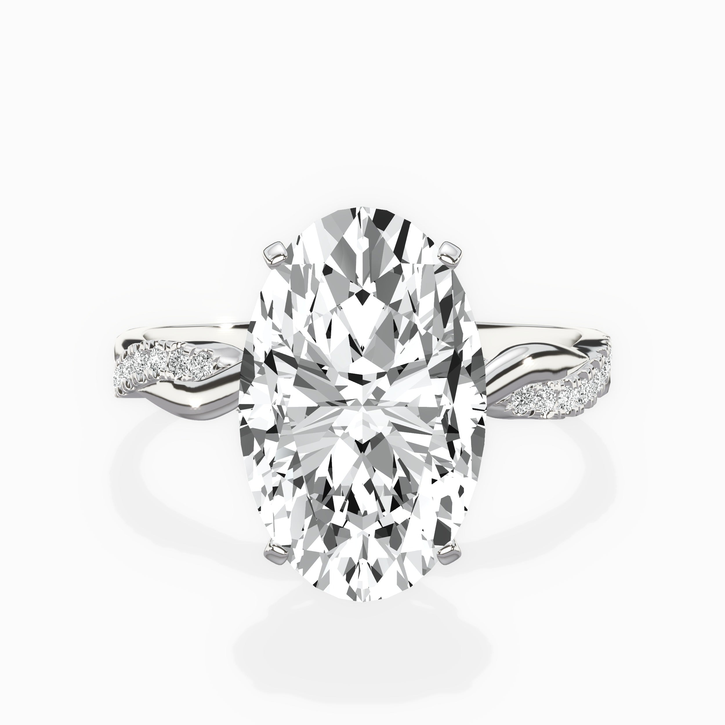 Intertwined Solitaire Engagement Ring