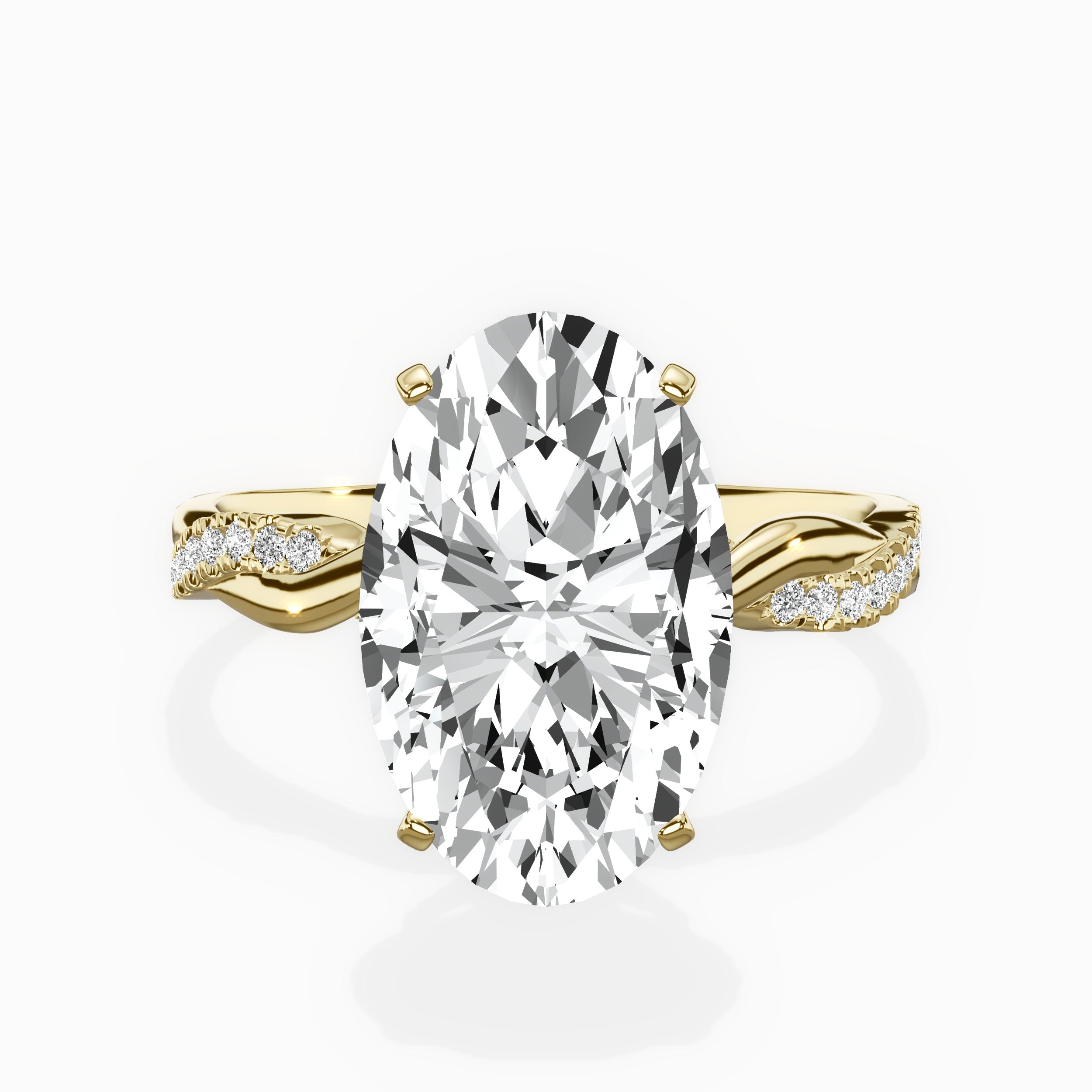 Intertwined Solitaire Engagement Ring