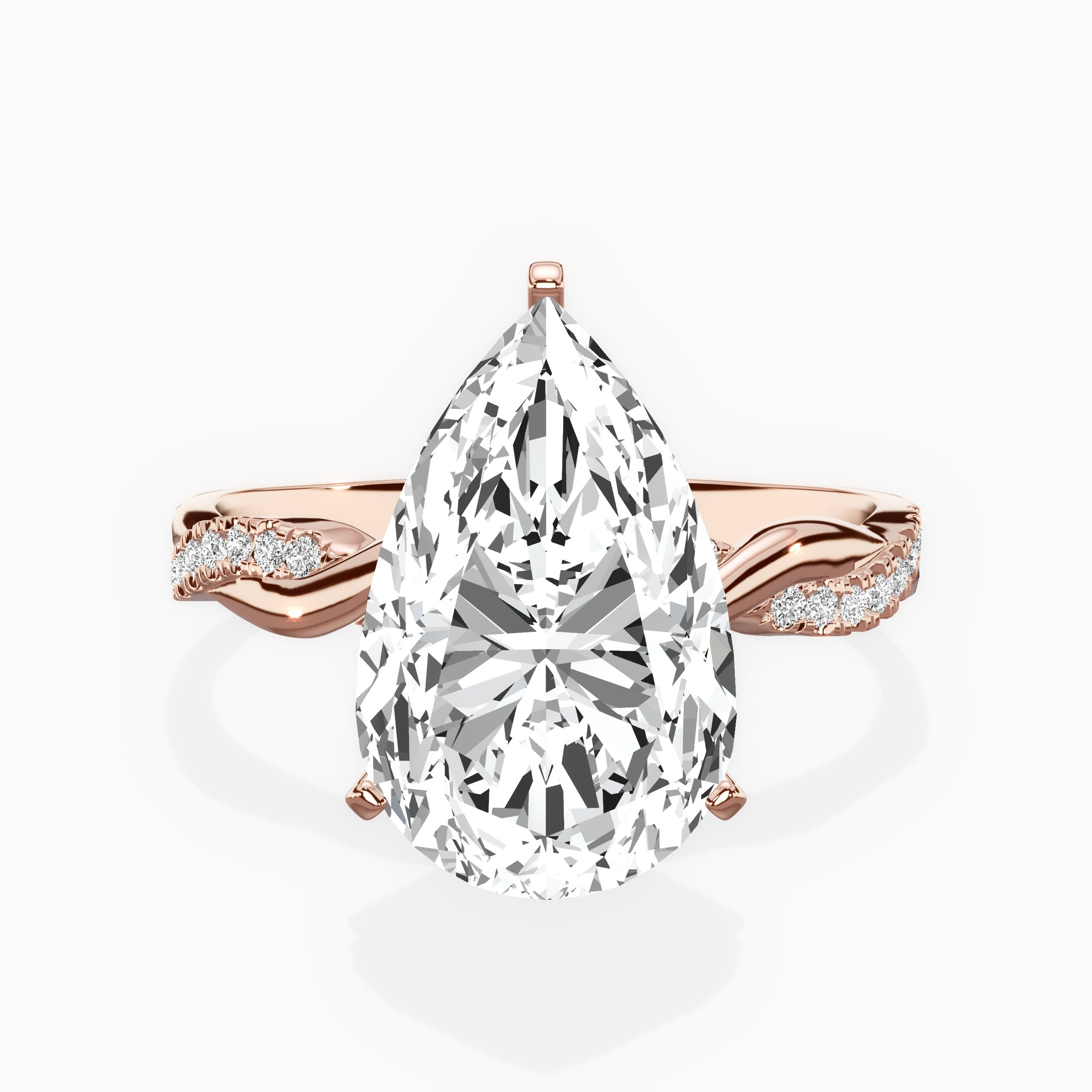 Intertwined Solitaire Engagement Ring