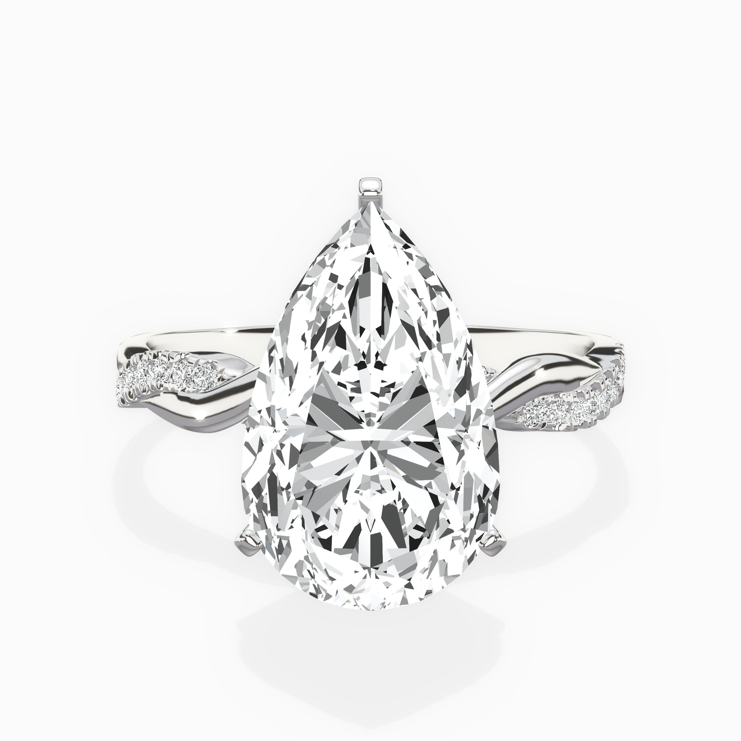 Intertwined Solitaire Engagement Ring