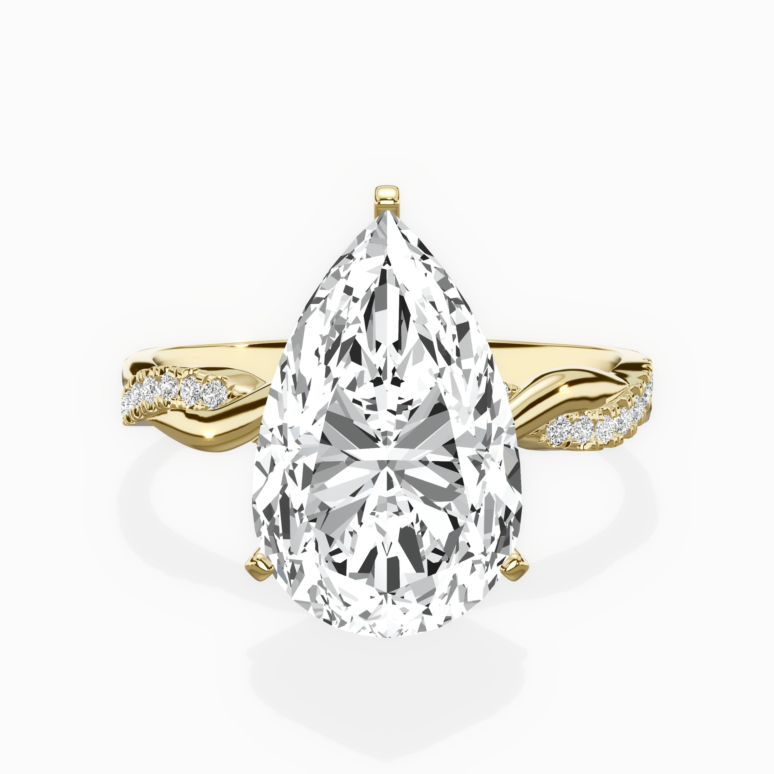 Intertwined Solitaire Engagement Ring