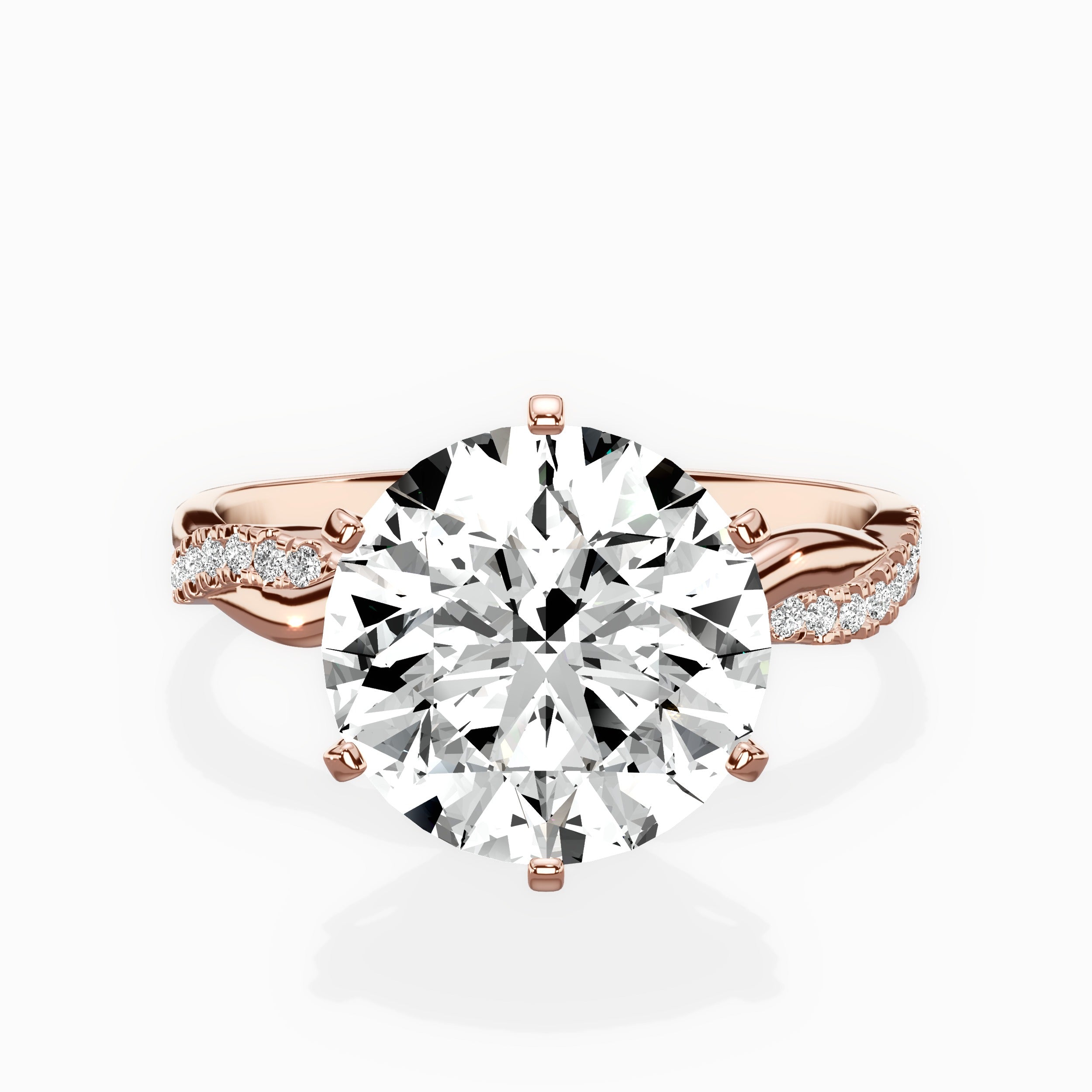 Intertwined Solitaire Engagement Ring
