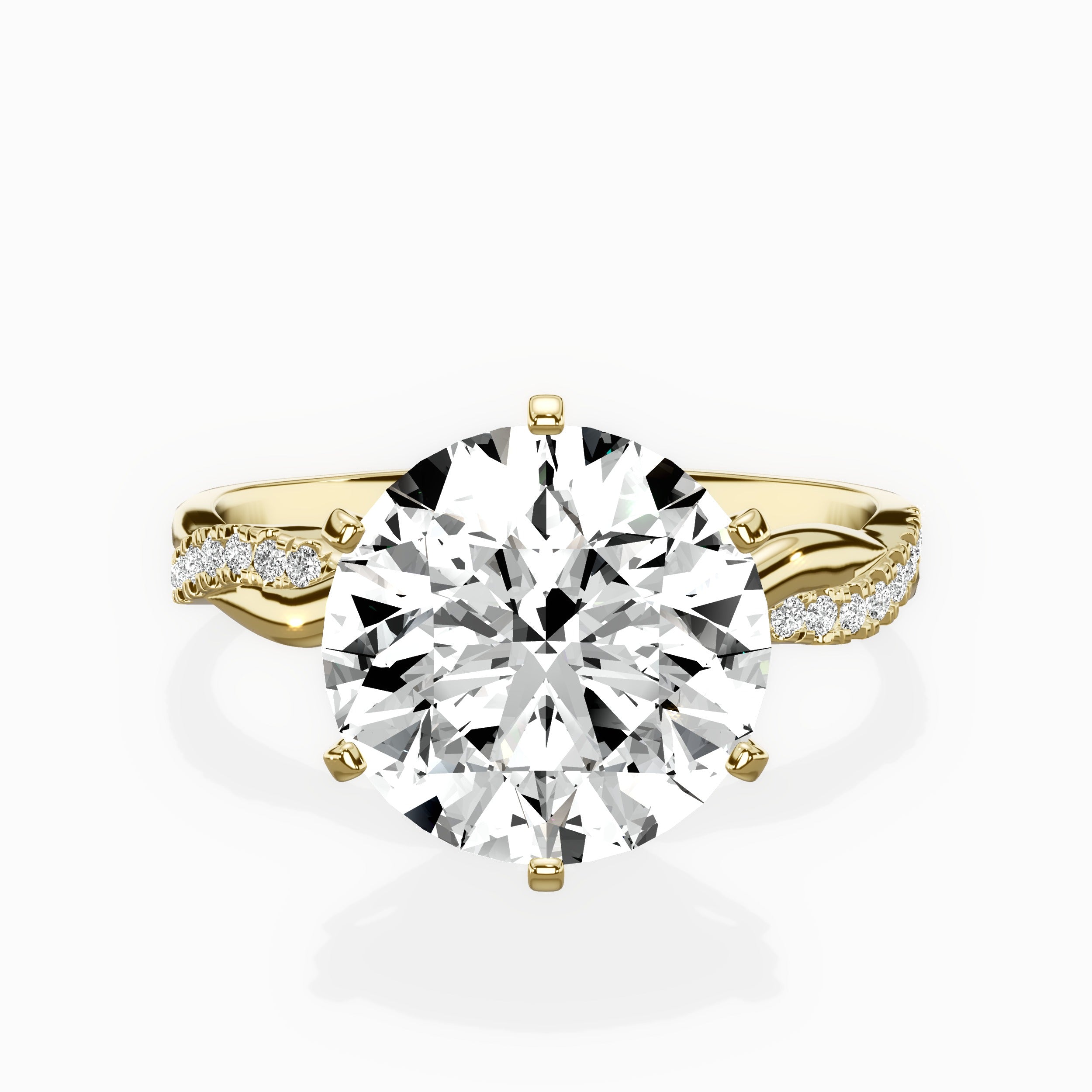 Intertwined Solitaire Engagement Ring