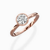 Milgrain Solitaire Engagement Ring