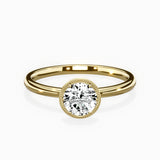 Milgrain Solitaire Engagement Ring