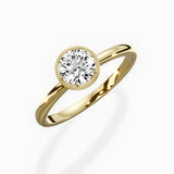 Milgrain Solitaire Engagement Ring