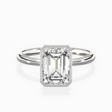 Milgrain Solitaire Engagement Ring