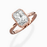 Milgrain Solitaire Engagement Ring