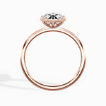 Milgrain Solitaire Oval Engagement Ring in Rose Gold