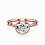 Milgrain Solitaire Engagement Ring