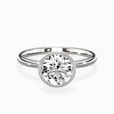 Milgrain Solitaire Engagement Ring