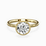 Milgrain Solitaire Engagement Ring