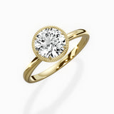 Milgrain Solitaire Engagement Ring