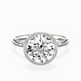 Milgrain Solitaire Engagement Ring