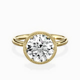 Milgrain Solitaire Engagement Ring